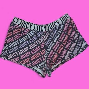 Juicy Couture pink purple and black soft pajama shorts